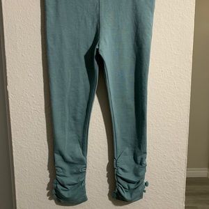 Teal Ruched Bottom Leggings